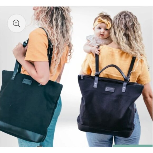 Arch Luxe Nappy Bag Bundle - Black Backpack - Picture 1 of 16